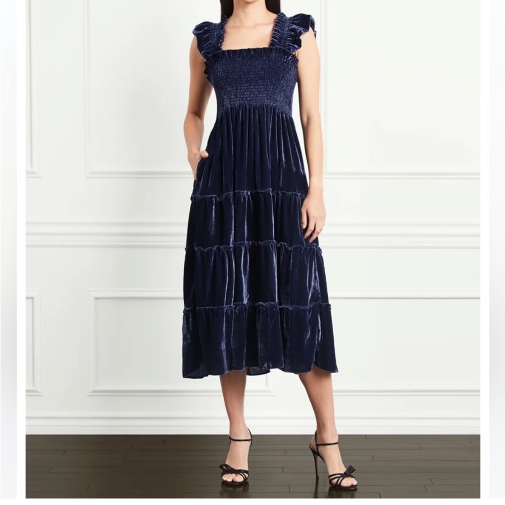 New Hill House Home - Ellie Nap Dress in Blue Velvet